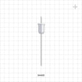OneShot™ Bausch and Ströbel Style Single-Use Filling Needle, Non-Barbed - 0.8 mm Needle ID; Fits 1/32 inch ID Tubing (0.031 inch, 0.79 mm) - 34400