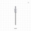 OneShot™ Bausch and Ströbel Style Single-Use Filling Needle, Barbed - 4 mm Needle ID; Fits 3/16 inch ID Tubing (0.188 inch, 4.76 mm) - 34404