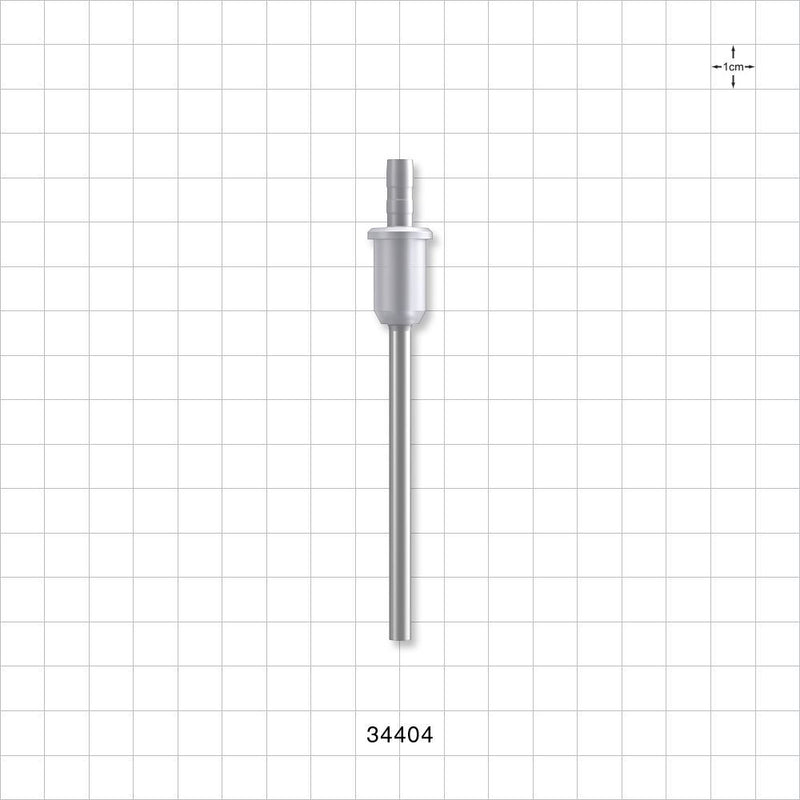 OneShot™ Bausch and Ströbel Style Single-Use Filling Needle, Barbed - 4 mm Needle ID; Fits 3/16 inch ID Tubing (0.188 inch, 4.76 mm) - 34404
