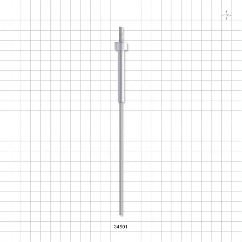 OneShot™ Syntegon PreVAS Style Single-Use Filling Needle, Barbed - 2.1 mm Needle ID; Fits 1/8 inch ID Tubing (0.125 inch, 3.18 mm) - 34501