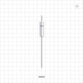 OneShot™ Cytiva Style Single-Use Filling Needle, Non-Barbed - 1 mm Needle ID; Fits 3/64 inch ID Tubing (0.047 inch, 1.19 mm) - 34600