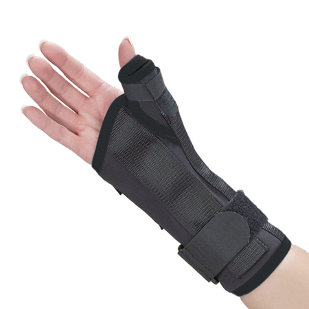 DEROYAL PREMIUM WRIST AND THUMB SPLINT (PACKAGING - EACH) (LENGTH - 8”)