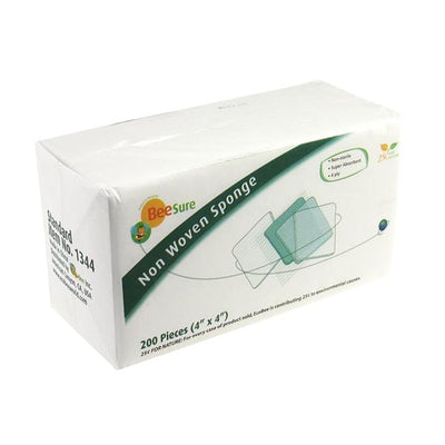 Pro2 Solutions, Inc Rayon/Polyester Non-Woven Sponge 4" x 4" 4 Ply Non-Sterile Square - BE1344