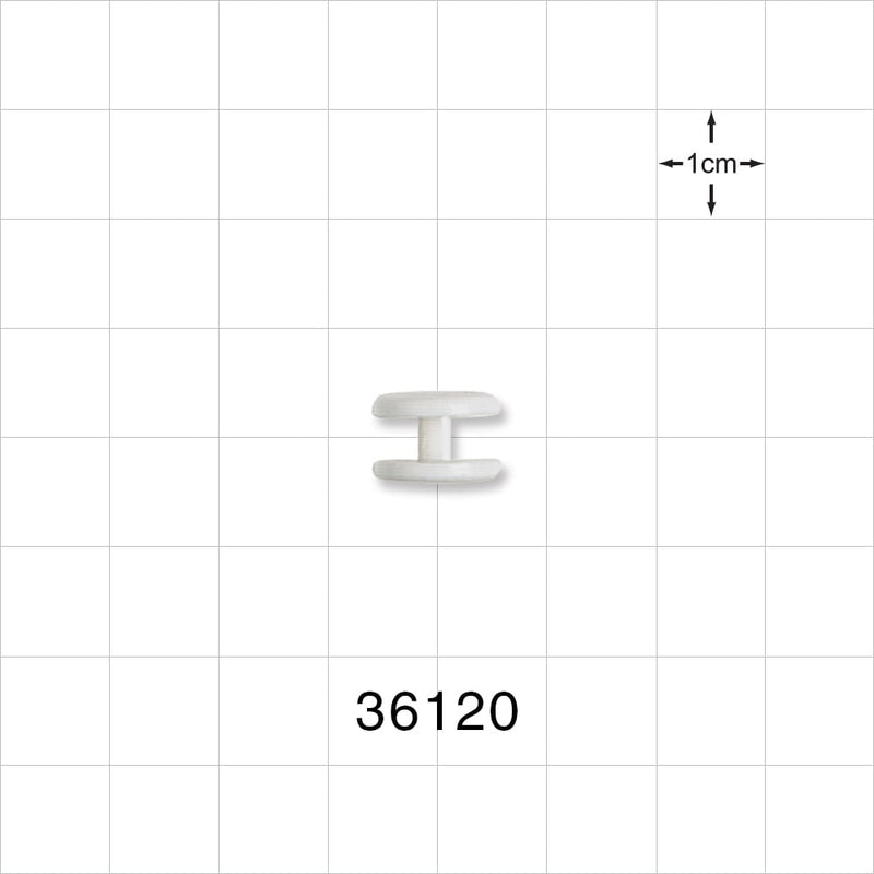Button for Strap 36121, White -  - 36120