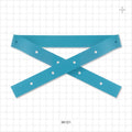 Non-Latex Strap with 10 Button Holes, Blue - 21.75 inch length x 0.75 inch width (553 mm x 19.1 mm) - 36121