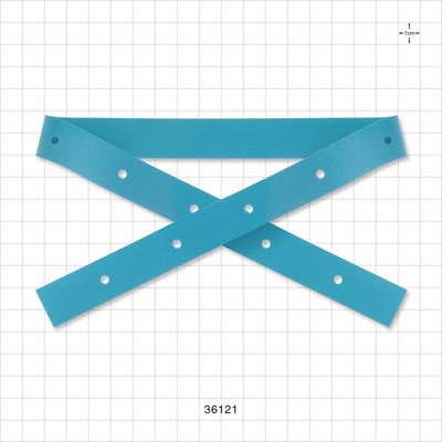 Non-Latex Strap with 10 Button Holes, Blue - 21.75 inch length x 0.75 inch width (553 mm x 19.1 mm) - 36121