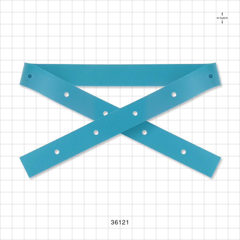 Non-Latex Strap with 10 Button Holes, Blue - 21.75 inch length x 0.75 inch width (553 mm x 19.1 mm) - 36121