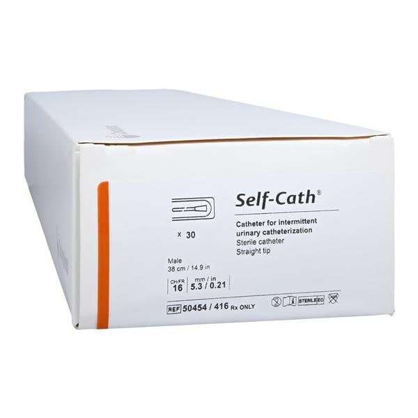 Mentor Corp Self-Cath Intermittent Catheter Long Straight Tip PVC/Siliconized Surface 16Fr - 416