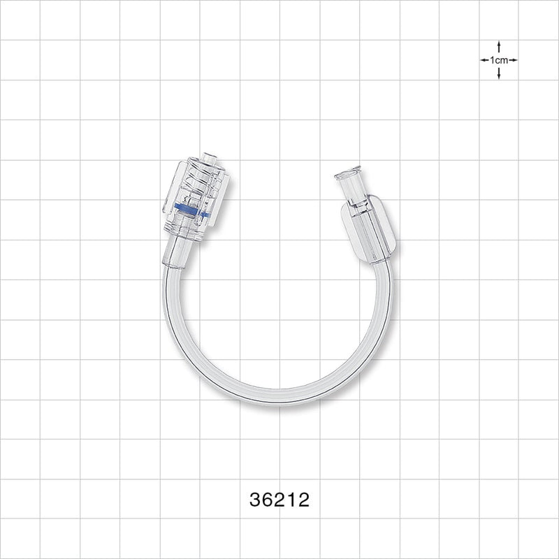 Bonded Non-Braided, High-Pressure Extension Line, Female Luer Lock to Rotating Male Luer Lock - 0.085 inch ID x 0.185 inch OD (2.2 mm x 4.7 mm); 6 inch (152.4 mm); 1000 psi - 36212