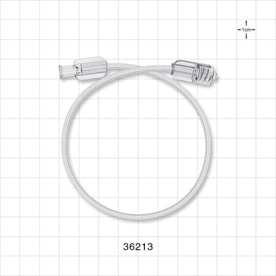 Bonded High-Durometer Extension Line, Female Luer Lock to Male Luer Lock - 90A Durometer; 0.066inch ID x 0.122 inch OD (1.7 mm x 3.1 mm); 12 inch (305 mm); 100 psi - 36213