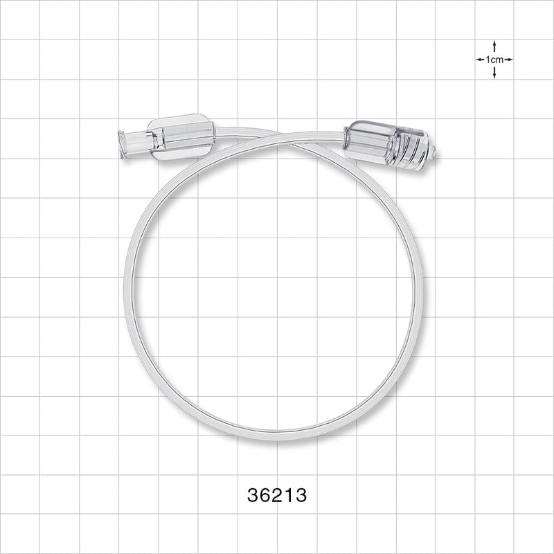 Bonded High-Durometer Extension Line, Female Luer Lock to Male Luer Lock - 90A Durometer; 0.066inch ID x 0.122 inch OD (1.7 mm x 3.1 mm); 12 inch (305 mm); 100 psi - 36213