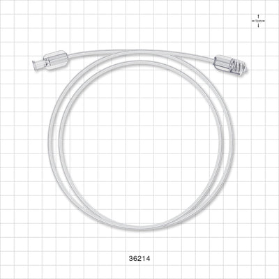Bonded High-Durometer Extension Line, Female Luer Lock to Male Luer Lock - 90A Durometer; 0.066 inch ID x 0.122 inch OD (1.7 mm x 3.1 mm); 36 inch (914.4 mm); 100 psi - 36214