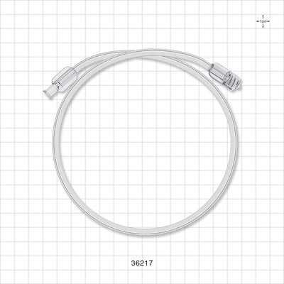 Bonded Non-Braided, High-Pressure Extension Line, Female Luer Lock to Male Luer Lock - 0.085 inch ID x 0.185 inch OD (2.2 mm x 4.7 mm); 20 inch (508 mm); 1000 psi - 36217