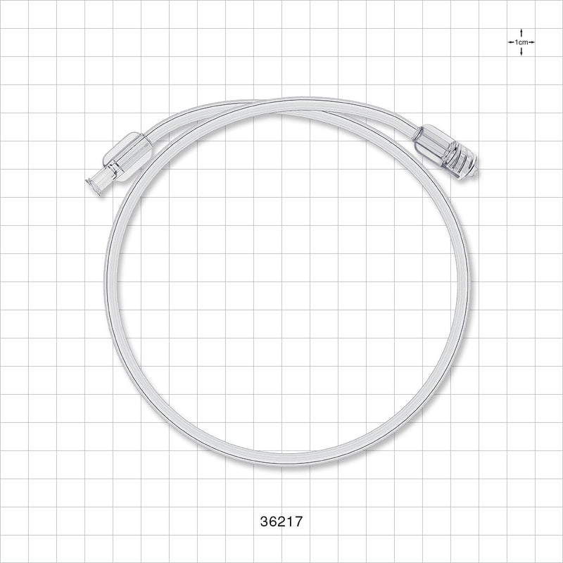 Bonded Non-Braided, High-Pressure Extension Line, Female Luer Lock to Male Luer Lock - 0.085 inch ID x 0.185 inch OD (2.2 mm x 4.7 mm); 20 inch (508 mm); 1000 psi - 36217