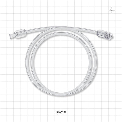 Bonded Non-Braided, High-Pressure Extension Line, Female Luer Lock to Male Luer Lock - 0.085 inch ID x 0.185 inch OD (2.2 mm x 4.7 mm); 30 inch (762 mm); 1000 psi - 36218