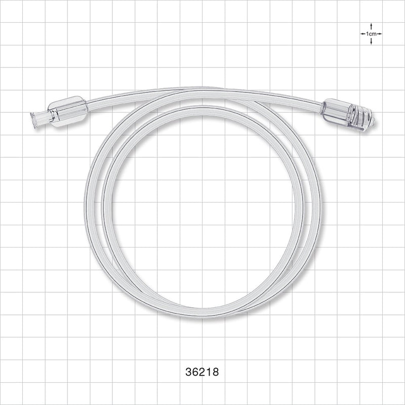 Bonded Non-Braided, High-Pressure Extension Line, Female Luer Lock to Male Luer Lock - 0.085 inch ID x 0.185 inch OD (2.2 mm x 4.7 mm); 30 inch (762 mm); 1000 psi - 36218