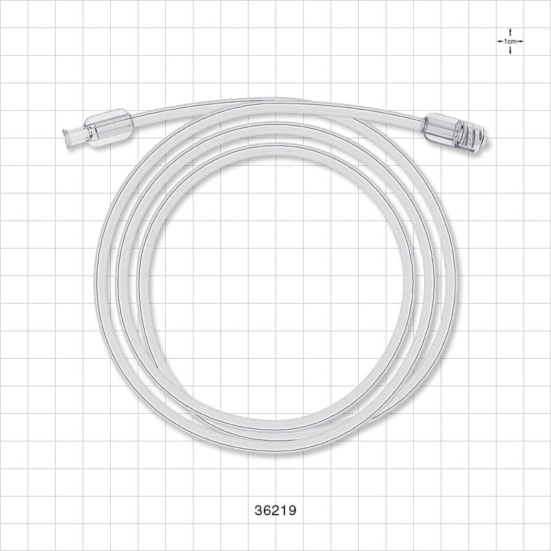 Bonded Non-Braided, High-Pressure Extension Line, Female Luer Lock to Male Luer Lock - 0.085 inch ID x 0.185 inch OD (2.2 mm x 4.7 mm); 48 inch (1219 mm); 1000 psi - 36219