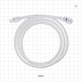 Bonded Non-Braided, High-Pressure Extension Line, Female Luer Lock to Rotating Male Luer Lock - 0.085 inch ID x 0.185 inch OD (2.2 mm x 4.7 mm); 48 inch (1219 mm); 1000 psi - 36221