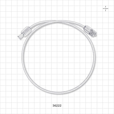 Bonded Braided High-Pressure Extension Line, Female Luer Lock to Male Luer Lock - 0.069 inch ID x 0.139 inch OD (1.8 mm x 3.5 mm); 20 inch (508 mm); 1200 psi - 36222