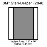 3M Medical Products Steri-Drape 38cm x 41cm Sterile Surgical Drape Fenestrated - 2040