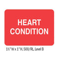 Office Supplies & Practice Mkt Label Chart Heart Condition1"x1-1/2" 500/Rl - LDNADL19201