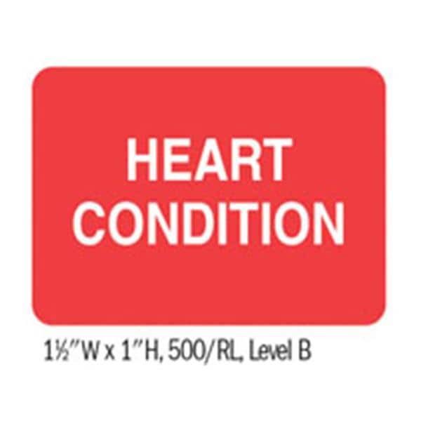 Office Supplies & Practice Mkt Label Chart Heart Condition1"x1-1/2" 500/Rl - LDNADL19201