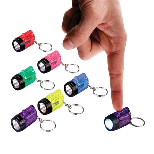 Office Supplies & Practice Mkt Toy Flashlight Keychains 2 in Assorted Colors 24/Box - S2498
