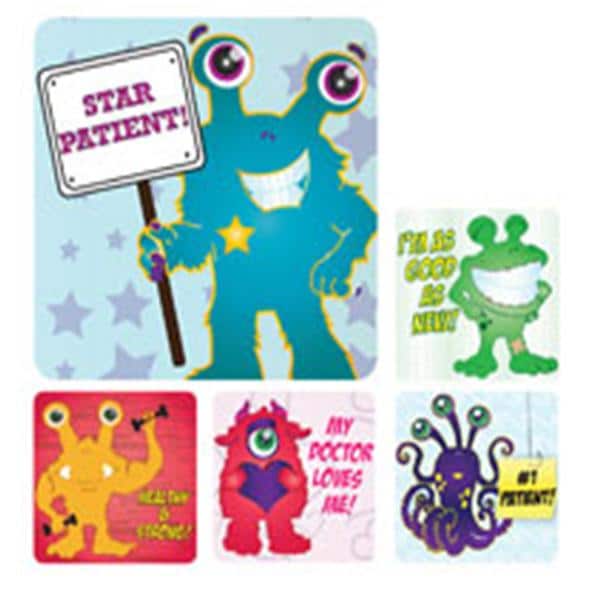 Sherman Specialty Stickers Monsters Healthy And Strong 100/Rl - PS602