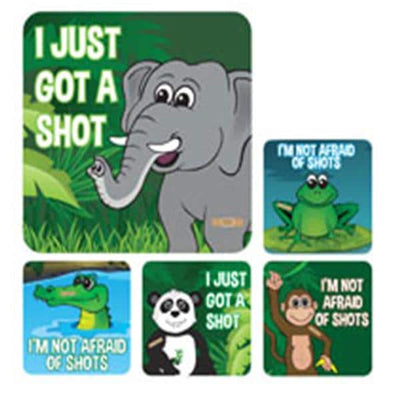 Sherman Specialty Stickers Assorted Animals I Got a Shot 100/Rl - PS603