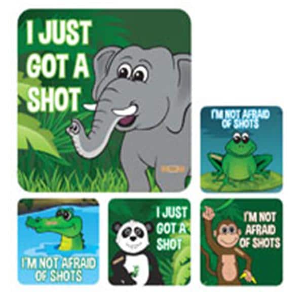 Sherman Specialty Stickers Assorted Animals I Got a Shot 100/Rl - PS603
