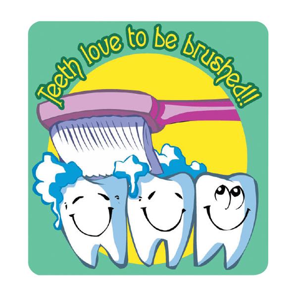 Office Supplies & Practice Mkt Stickers What Teeth Love 100/Rl - PS228