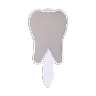 Office Supplies & Practice Mkt Hand Mirror Plain Acrylic 10 in Tooth Shaped Each - X65