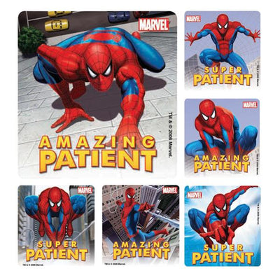 Office Supplies & Practice Mkt Stickers 2.5 in x 2.5 in Spiderman Patient Assorted 100/Rl - PS375