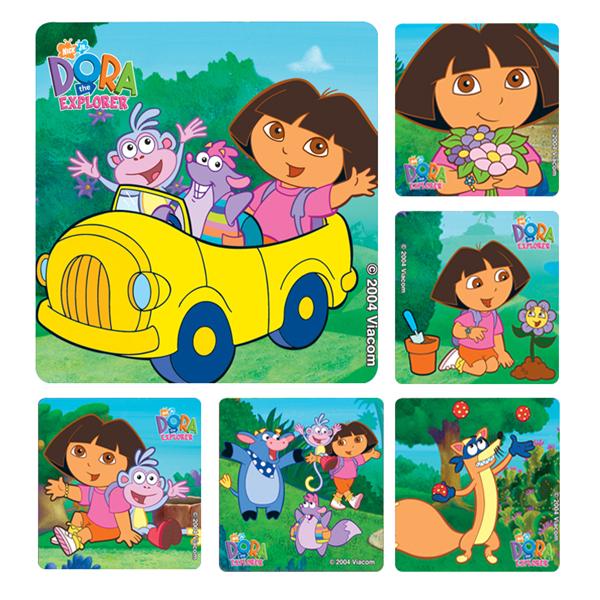 Office Supplies & Practice Mkt Stickers 2.5 in x 2.5 in Dora the Explorer Assorted 100/Rl - PS270