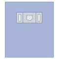 Medline Industries Inc  65x7" Sterile incise Drape Fenestrated - DYNJP7004