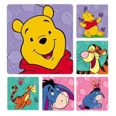 Office Supplies & Practice Mkt Stickers 2.5 in x 2.5 in Pooh & Friends Assorted 100/Rl - PS184