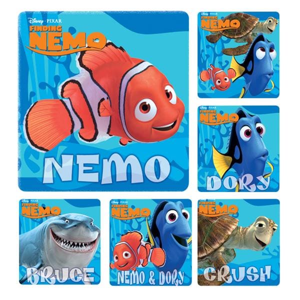 Office Supplies & Practice Mkt Stickers 2.5 in x 2.5 in Nemo Assorted 100/Rl - PS273