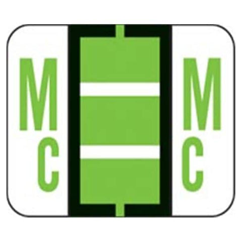 Arden Label, Inc Tab "MC" End Tab Brown Labels 1.25"x1" 500/Rl - P1383-27