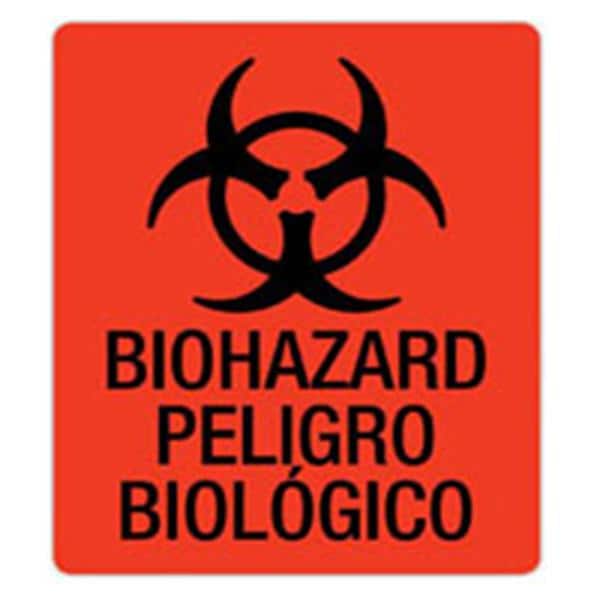 Office Supplies & Practice Mkt Label Biohazard Red Fluorescnt5Wx6H 5/Package - LDNCTL18175C