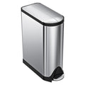 SimpleHuman LLC 11.9 Gallon Butterfly Lid Kitchen Step Trash Can Brushed Stainless Steel Each - CW1897
