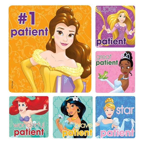 Office Supplies & Practice Mkt Stickers 2.5 in x 2.5 in Princess Patient Assorted 100/Rl - PS596