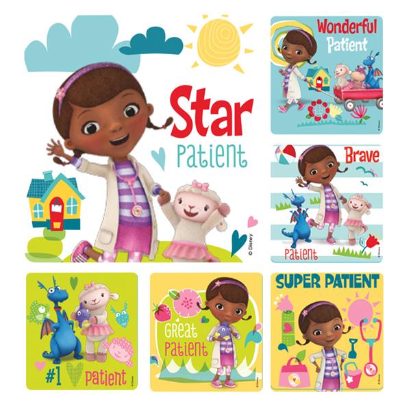 Office Supplies & Practice Mkt Stickers 2.5 in x 2.5 in Doc McStuffins Patient Assorted 100/Rl - PS598