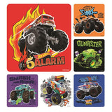 Sherman Specialty Mattel Stickers 2.5 in x 2.5 in Hot Wheels Monster Truck Assorted 100/Rl - PS755