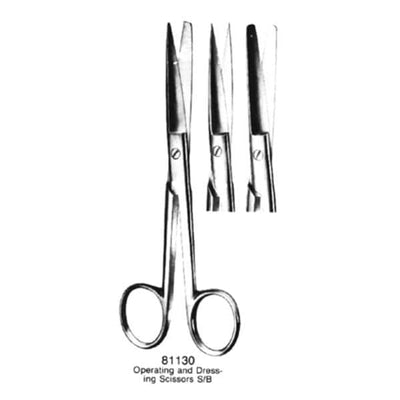 Medco Instruments Inc Operating Scissors Straight Stainless Steel Autoclavable Reusable Ea - 81130