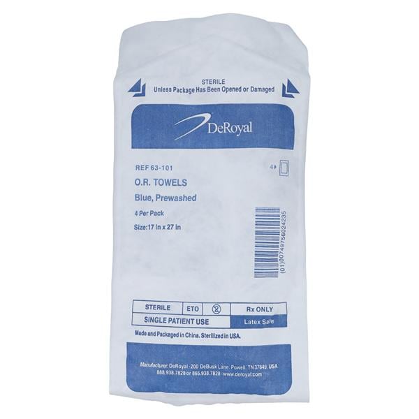 Deroyal Industries Inc Towel OR Blue Sterile, 20 PK/CA - 63-101