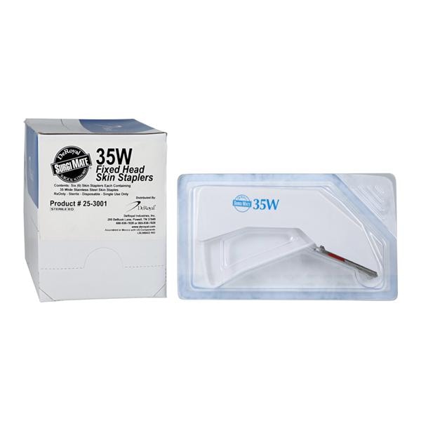 Deroyal Industries Inc Premium Skin Stapler Plastic 6/Bx, 4 BX/CA - 25-3001