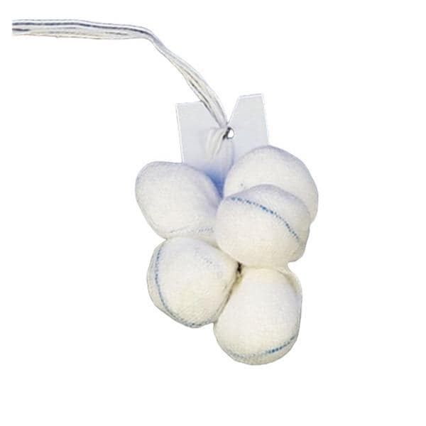 Deroyal Industries Inc Cotton Tonsil Sponge 1-1/4" Sterile X-Large X-Ray Detectable LF - 30-039