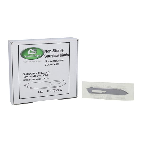 Cincinnati Surgical Co Carbon Steel Non-Sterile Surgical Blade #60 100/Bx - 0260