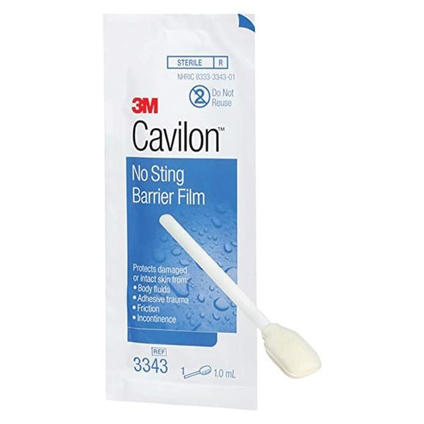 3M Medical Products 3M Cavilon No Sting Film Barrier Lq 1mL Trans Wnd Skn Hyplrgnc LF Pkt 4X25/Case - 3343