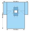 O & M Halyard -104x76x120" Sterile Laparotomy/Cholecystectomy Drape 12x13" Fenestrated 89229
